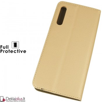 Telone smart magnet atverčiamas dėklas - auksinės spalvos (Huawei P SMART PRO)
